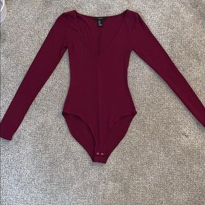 Bodysuit maroon top